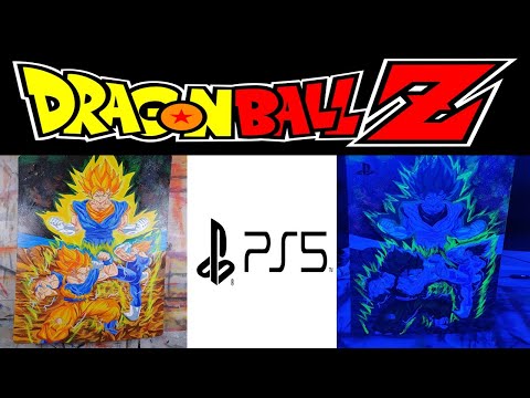 PS5 Custom Cover Painting Dragon Ball Z Goku vs Vegeta | Vegito |