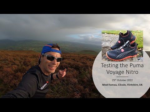 Running up Moel Famau to test the Puma Voyage Nitro trail shoes