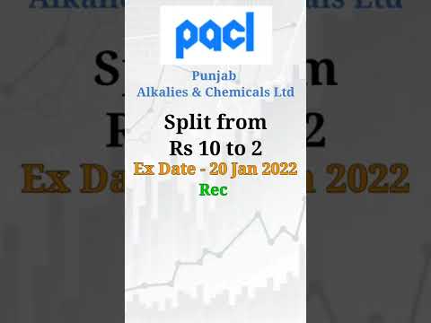 Punjab Alkalies & Chemicals Ltd stock split || #shorts #stockmarket #marketnews #stocknews #short