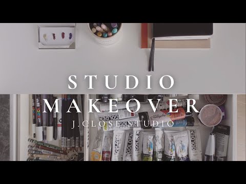 Studio makeover - living room art studio tour