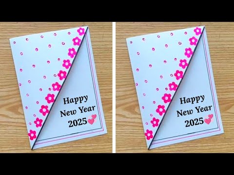 DIY - Happy New Year 2025 Greetings Card | Handmade New Year Card Ideas