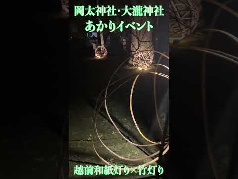 【福井県越前市】岡太神社・大瀧神社　あかりイベント　#shorts