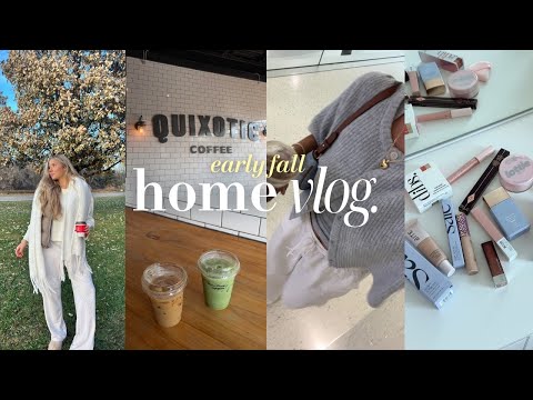 cozy home vlog🍂☁️ (getting in the fall mood, trying new makeup & relaxing)