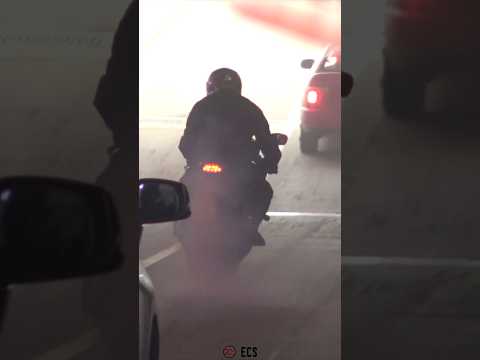 Motorcycle crashes into car! 😱