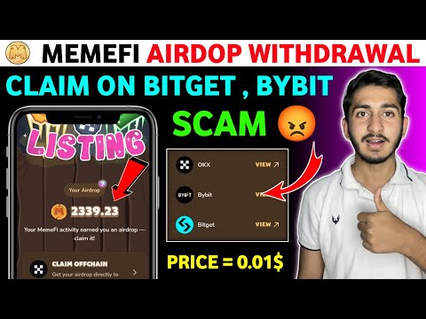 Memefi Airdrop withdrawal on bitget Bybit exchange | Memefi new update today | memefi Airdrop claim