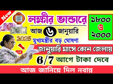 lokkhi Bhandar January payment date | জানুয়ারি মাসে কোন জেলায় আগে টাকা দেবে আজ জানিয়ে দিল নবান্ন!