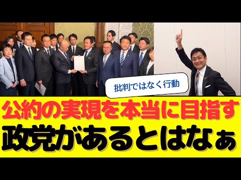 【有言実行】ついに国民民主党が所得税法改正案を衆議院に単独提出