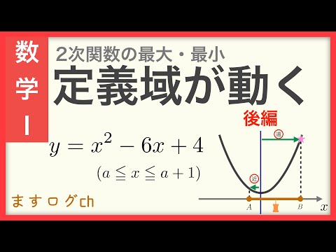 【数学1】定義域が動く後編 (2次関数の最大最小より)