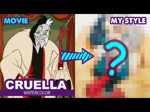 Drawing Cruella de Vil from 101 Dalmatians | Semi realistic style by Hutachan