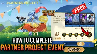 EASILY!! COMPLETE NEW PARTNER PROJECT EVENT | STEP BY STEP | Honor of Kings