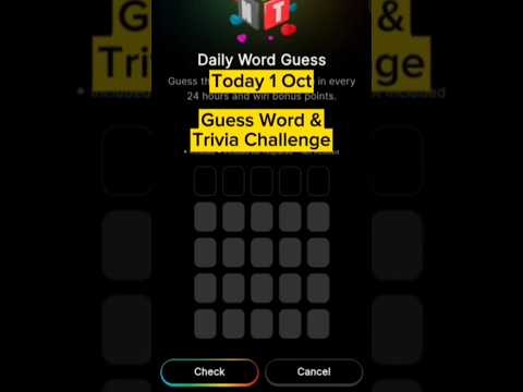 Today 1 Oct Blove DApp Guess Word Trivia Challenge #guessword #triviachallenge