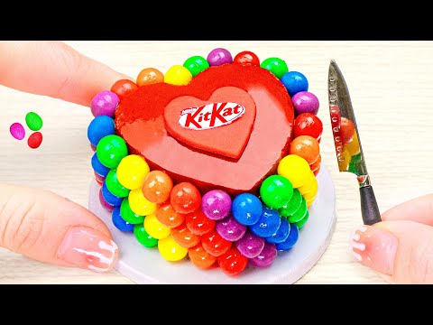 Miniature Cake Decorating ideas with Chocolate | Best Of Miniature Rainbow Chocolate Cake Recipe