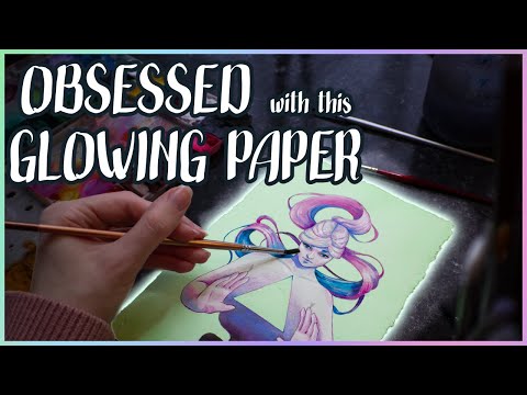 Painting on Glow-In-The-Dark Paper Again!