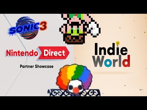 SONIC MOVIE 3 + NINTENDO DIRECT PARTNER SHOWCASE + INDIE WORLD (busy morning)