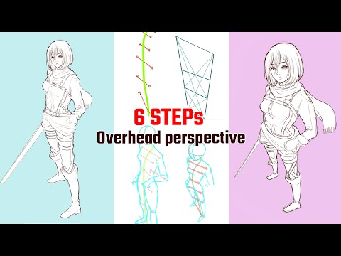 🎨Easy 6 STEPS How to draw Overhead Perspective! Improve your art