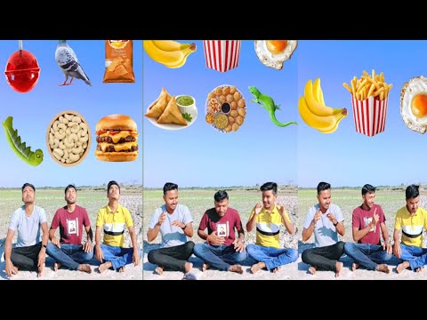 Three brothers eating magical food 🍉🍌🍏 funny 🤣 D.S MAGIC TV