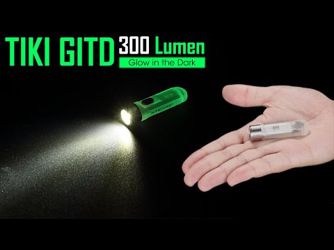 Nitecore TIKI GITD Glow-in-the-dark 300 Lumen Keychain Flashlight