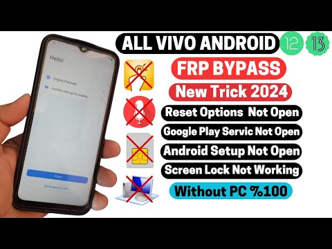 All Vivo New Security Frp Bypass 2024 Android 12/13  -Reset Option Not Working No Pc No Gmail Login