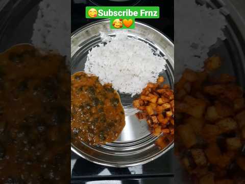 LunchMenu😋😍|PalakDal/Alu| #lunch #shorts #ytshorts #viral #viralvideo #trending #sowmikitchen123