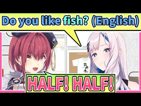 Marine Practiced English Conversation With Reine [ENG SUB] Hololive