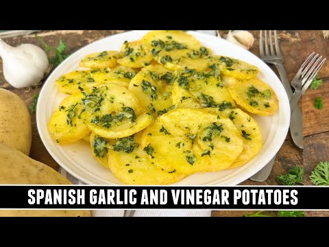 Spanish Garlic & Vinegar Potatoes | CLASSIC Recipe from Madrid Spain