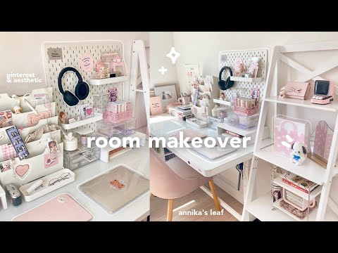 room & desk makeover 📂🧸 cozy pinterest aesthetic, 15-min daily makeup, back to school q&a, etc!