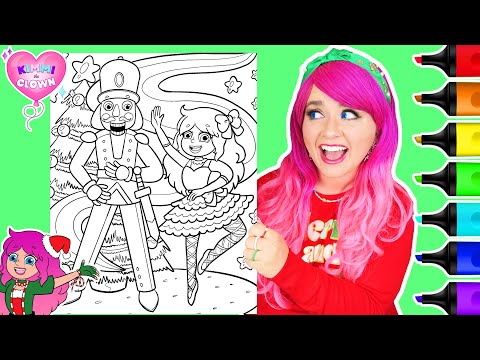 Coloring Kimmi The Clown Christmas Coloring Book Nutcracker Ballet Coloring Page | Ohuhu Art Markers