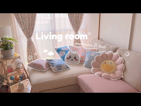 my japanese apartment living room makeover☁️ clean & organize w/ me + room tour🌸 aesthetic cozy home