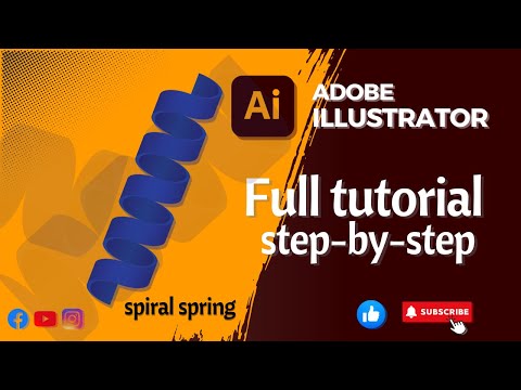 How to Create a Spiral Spring in Adobe Illustrator-Full Tutorial (Step-by-Step) Spiral Spring Design