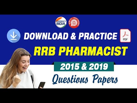 Practice RRB Pharmacist 2015 & 2019 Question Paper #rrbpharmacist #pharmacyindia