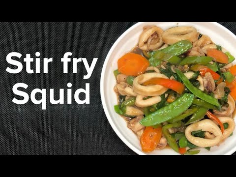 Stir fry Squid #stirfry #squid