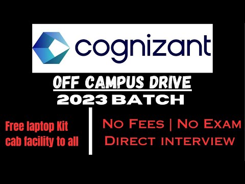 Cognizant off campus drive | fresher recruitment 2023, 2024