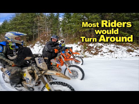 ENDURO Carnage in the Snow [Fair-weather riders hate this]