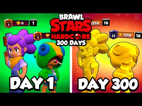 We Survived 300 Days in HARDCORE Brawl Stars..