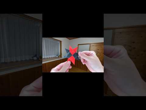 How to make a sliding shuriken origami  #shorts