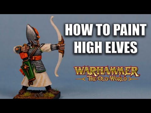 Painting a Warhammer High Elf Army Like it's 1995!