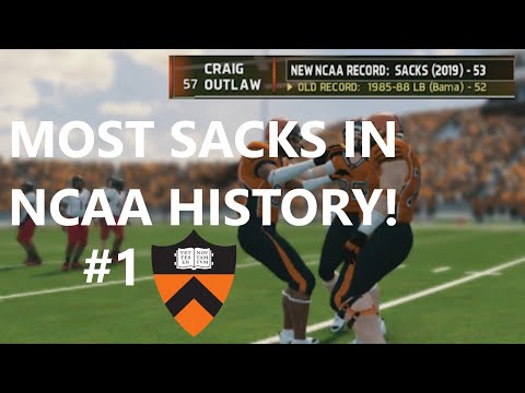 MOST SACKS IN NCAA HISTORY! Princeton Dynasty NCAA Football 14 Teambuilder Dynasty S7E10