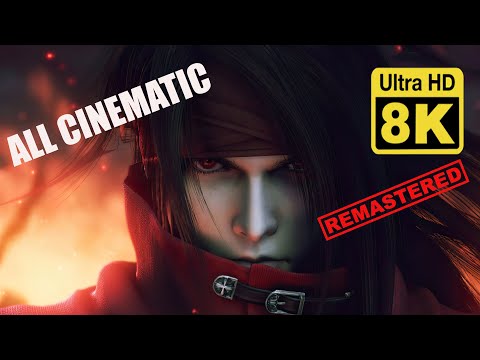 DIRGE OF CERBERUS - FINAL FANTASY VII | CUTSCENES 8K (Remastered with Neural Network AI)