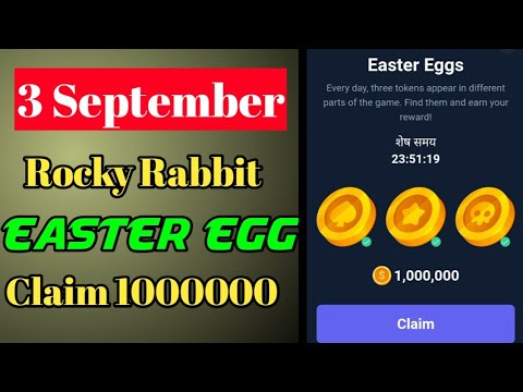 Rocky Rabbit Easter Egg 3 September | Rocky Rabbit Easter Egg Daily combo  | Today Easter egg