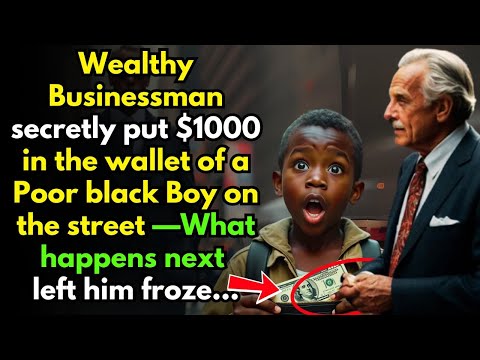 Wealthy Businessman secretly puts $1000 in Poor black Boy’s Wallet—What he sees leaves him froze…