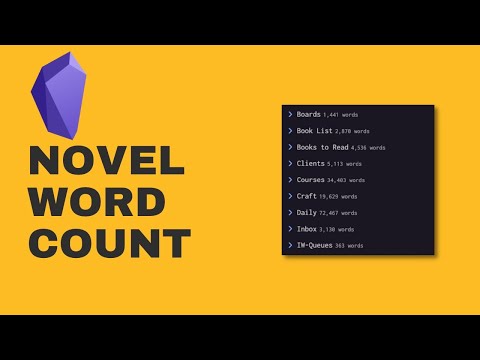 Novel Word Count for Obsidian