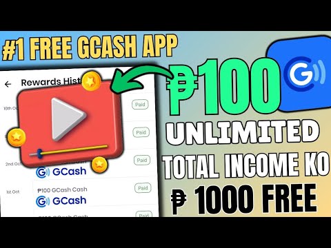 #1 FREE GCASH APP=UNLI ₱100 GCASH|JUST WATCH VIDEO+PLAY GAMES||NO INVESTMENT#earningapp#mpaisa