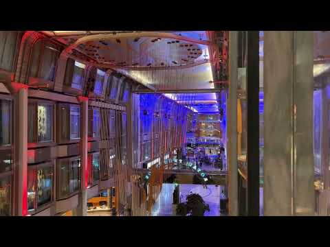 Royal Caribbean Voyager of the Seas (2024) Glass Elevators View of the Promenade