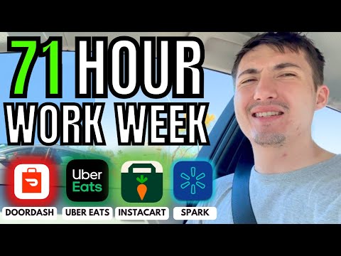 71 Hour DoorDash/Uber Eats Work Week - How Much Did I Make?