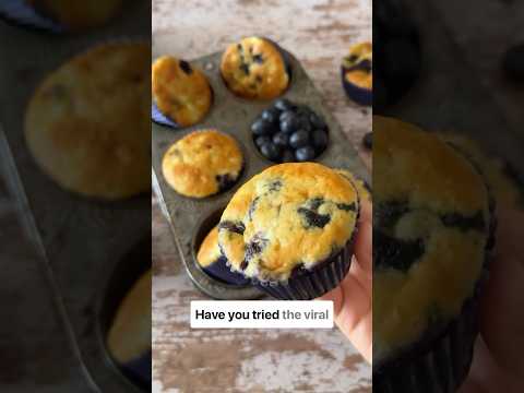 Viral Cottage Cheese Blueberry Muffins!