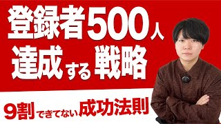 0からチャンネル登録者500人確実に集める5つのYouTube戦略