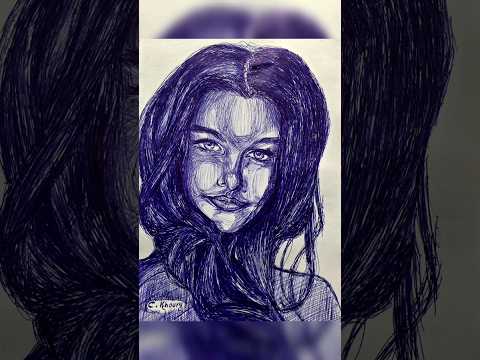 Pen style realism portrait 🎨✍️ #art #reels #artist #beautiful #beauty #artwork #portrait #girl