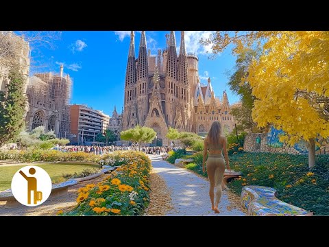 Barcelona, Spain 🇪🇸 - Gaudí’s Playground - 4K-HDR Walking Tour (▶201min)