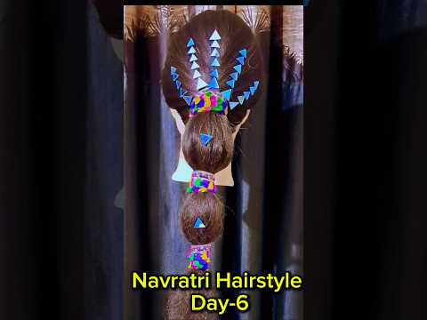 How To Creat Hairstyle for Navratri day-6 #shorts #Navratri hairstyle Look by db patel❤️💫