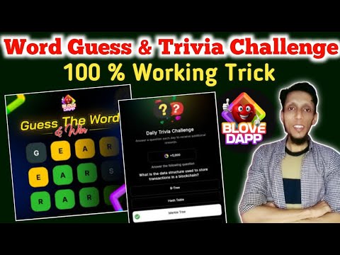 100% Working Trick | BLove DApp Daily Word Guess | BLove DApp Trivia Challenge Today